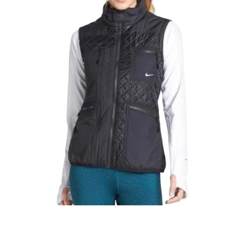 Nike Womens Primaloft Quilted Vest W/ Zipper Pockets Athleisure Small